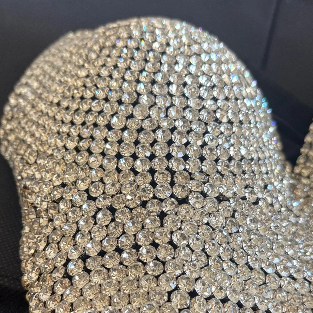 Elegant Silver Embellished Women's Bralette - Picture 5 of 5